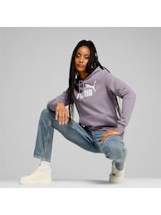Puma Purple Womens Essentials Logo FL Hoodie - Image 2 of 5