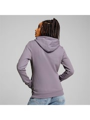 Puma Purple Womens Essentials Logo FL Hoodie - Image 3 of 5