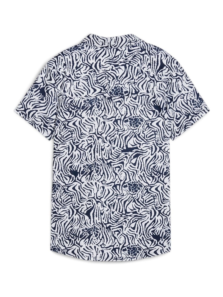 Puma White Womens CLOUDSPUN Zebra Short Sleeve Golf Polo Shirt - Image 2 of 3