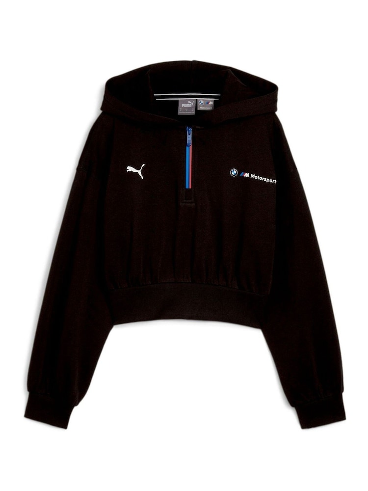 Puma Black Womens BMW M Motorsport ESS+ Half Zip Hoodie - Image 6 of 6