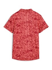 Puma Pink Womens CLOUDSPUN Zebra Short Sleeve Golf Polo Shirt - Image 2 of 2