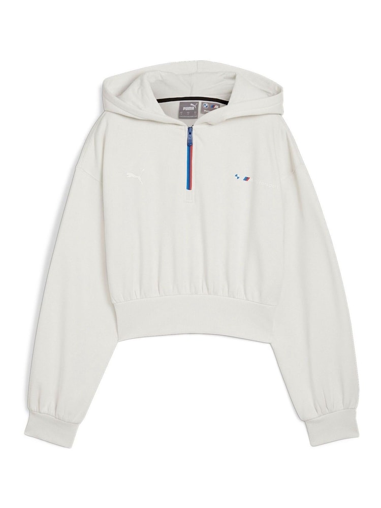 Puma Grey Womens BMW M Motorsport ESS+ Half Zip Hoodie - Image 6 of 6