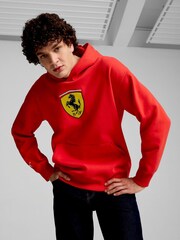 Puma Red Mens Scuderia Ferrari Race Big Shield Hoodie - Image 1 of 6