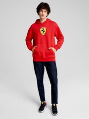 Puma Red Mens Scuderia Ferrari Race Big Shield Hoodie - Image 3 of 6