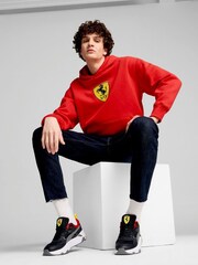 Puma Red Mens Scuderia Ferrari Race Big Shield Hoodie - Image 4 of 6