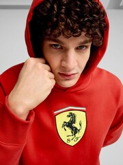 Puma Red Mens Scuderia Ferrari Race Big Shield Hoodie - Image 5 of 6