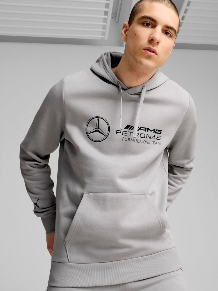 Puma Grey Mens Mercedes Amg Petronas F1 Ess Hoodie - Image 1 of 5