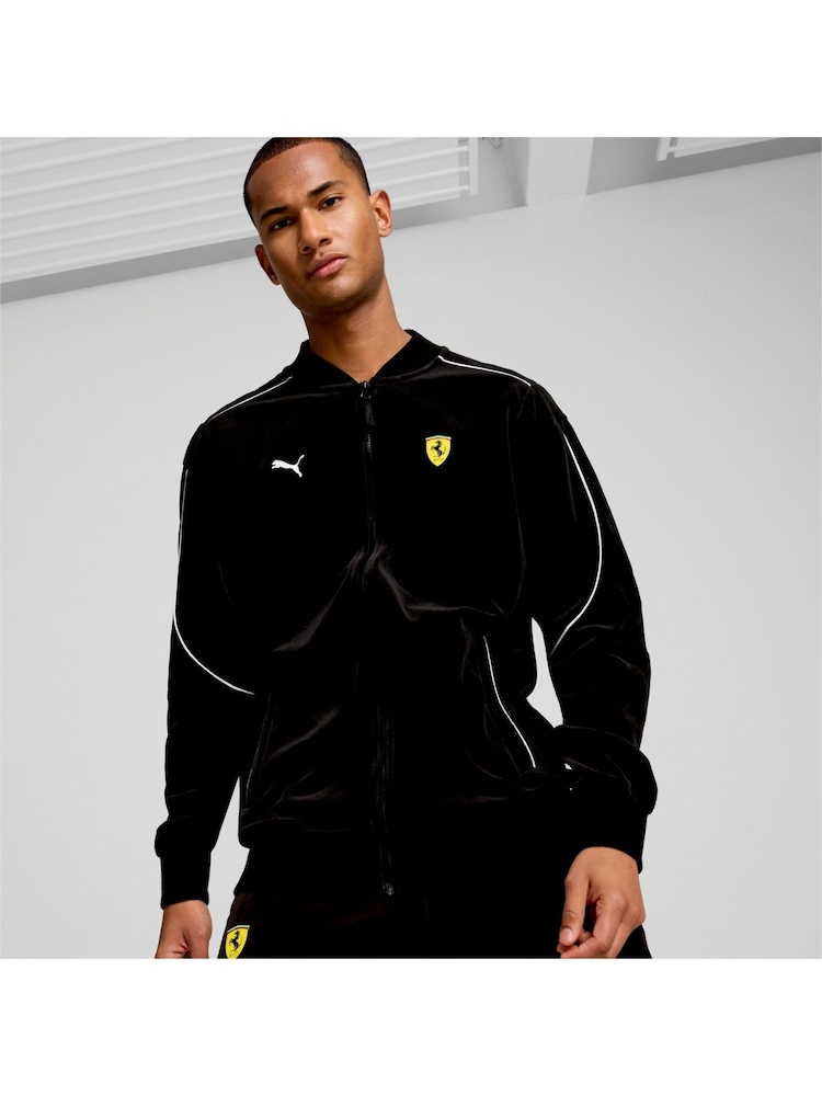 Puma Black Mens Scuderia Ferrari Race MT7+ Jacket - Image 1 of 6 Puma Black Mens Scuderia Ferrari Race MT7+ Jacket - Image 1 of 6