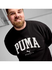 Puma Black Mens SQUAD Crewneck Sweatshirt - Image 4 of 6