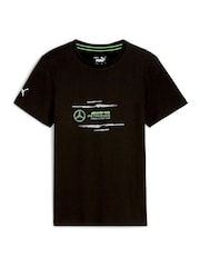 Puma Black Boys Mercedes-AMG Petronas F1 Logo T-Shirt - Image 5 of 6