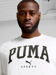 Puma White Mens Squad 100% Cotton T-Shirt - Image 4 of 6
