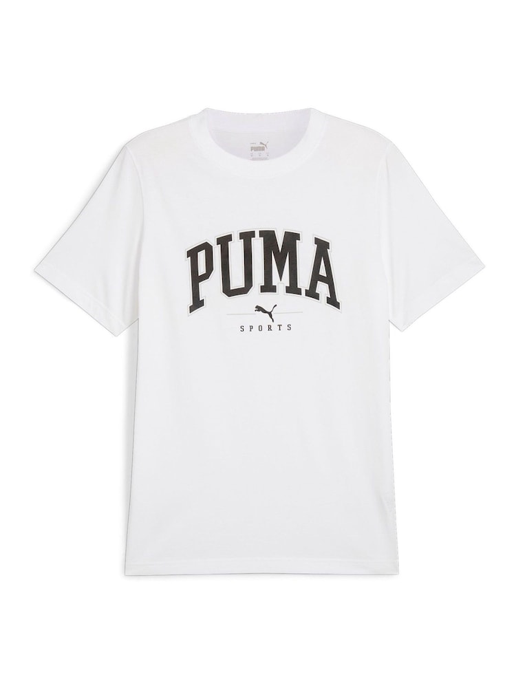 Puma White Mens Squad 100% Cotton T-Shirt - Image 6 of 6