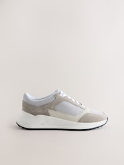 Neutral Smart Casual Lace Up Trainers - Image 1 of 6