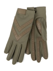 Totes Green Original Stretch Gloves With Brushed Lining And Smartouch - Image 2 of 2