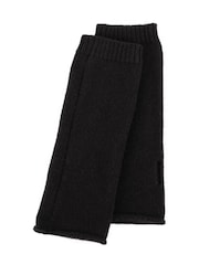 Totes Black Ladies Isotoner Soft Touch Knit Fingerless Gloves - Image 2 of 2