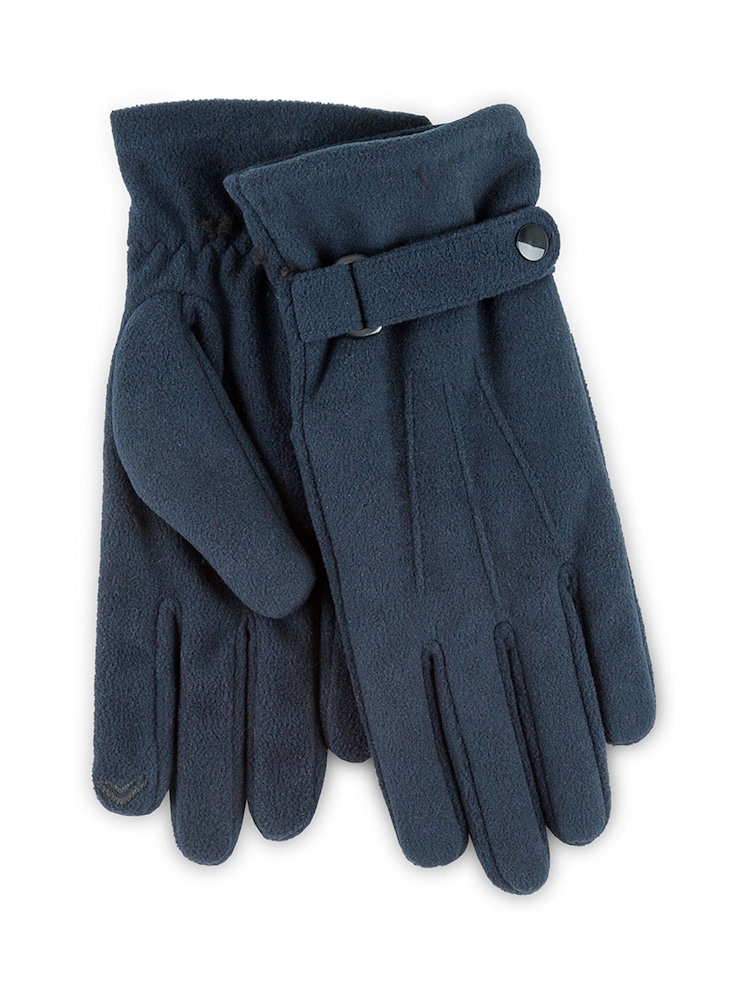 Синий - Totes Mens Isotoner Fleece Smartouch Gloves with Strap - Изображение 1 из 1 Синий - Totes Mens Isotoner Fleece Smartouch Gloves with Strap - Изображение 1 из 1