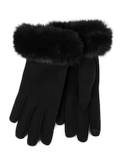 Totes Isotoner Thermal Smartouch Ladies Gloves with Faux Fur Cuff - Imagen 2 de 2