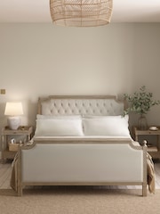 Feather & Black Weathered Oak Loire Bed With Low Foot With Footend End - Image 1 of 3
