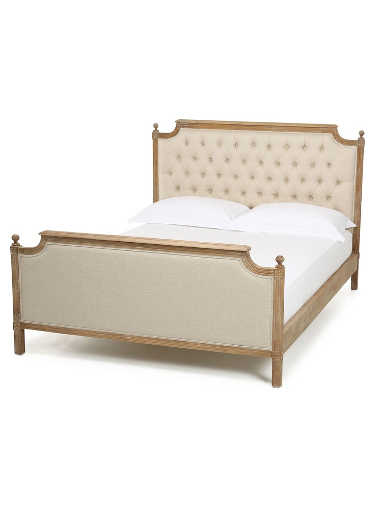 Feather & Black Weathered Oak Loire Bed With Low Foot With Footend End - Image 3 of 3