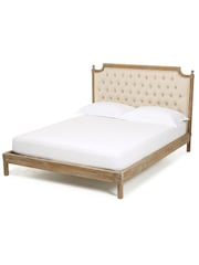 Feather & Black Weathered Oak Loire Bed With Low Foot Without Footend End - Image 3 of 3