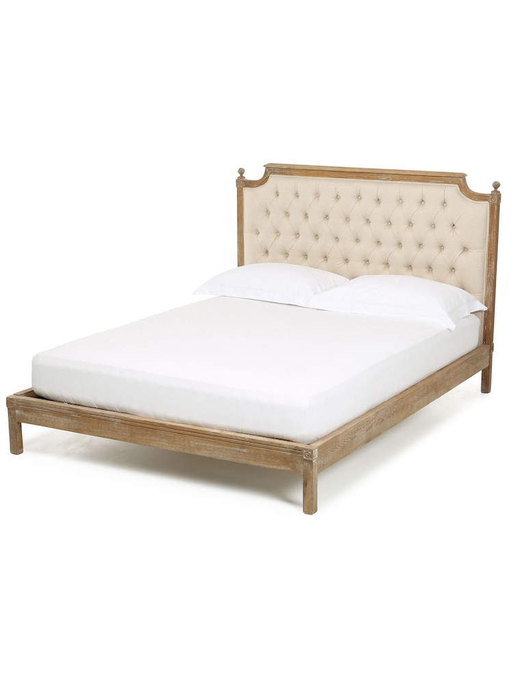 Feather & Black Weathered Oak Loire Bed With Low Foot Without Footend End - Image 3 of 3