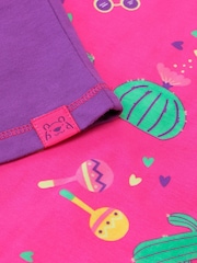 Harry Bear Purple Glitter Cactus Short Sleeve 100% Cotton Pyjamas - Image 5 of 6