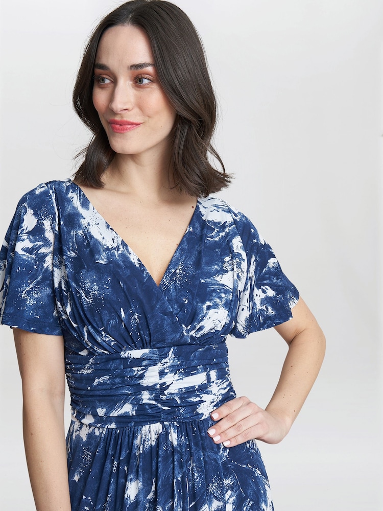 Gina Bacconi Emily Jersey-Maxikleid, Blau - Bild 4 von 4