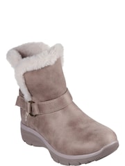 Brown - Skechers Easy Going Dreamers Slip In  Ankle Boots - Image 2 of 3