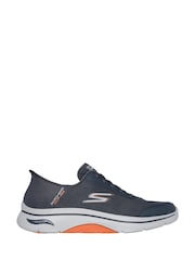 Skechers Grey Arch Fit 2.0 Simplicity 2 Slip In Wide Fit Trainers - Image 1 of 3