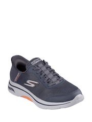 Skechers Grey Arch Fit 2.0 Simplicity 2 Slip In Wide Fit Trainers - Image 2 of 3