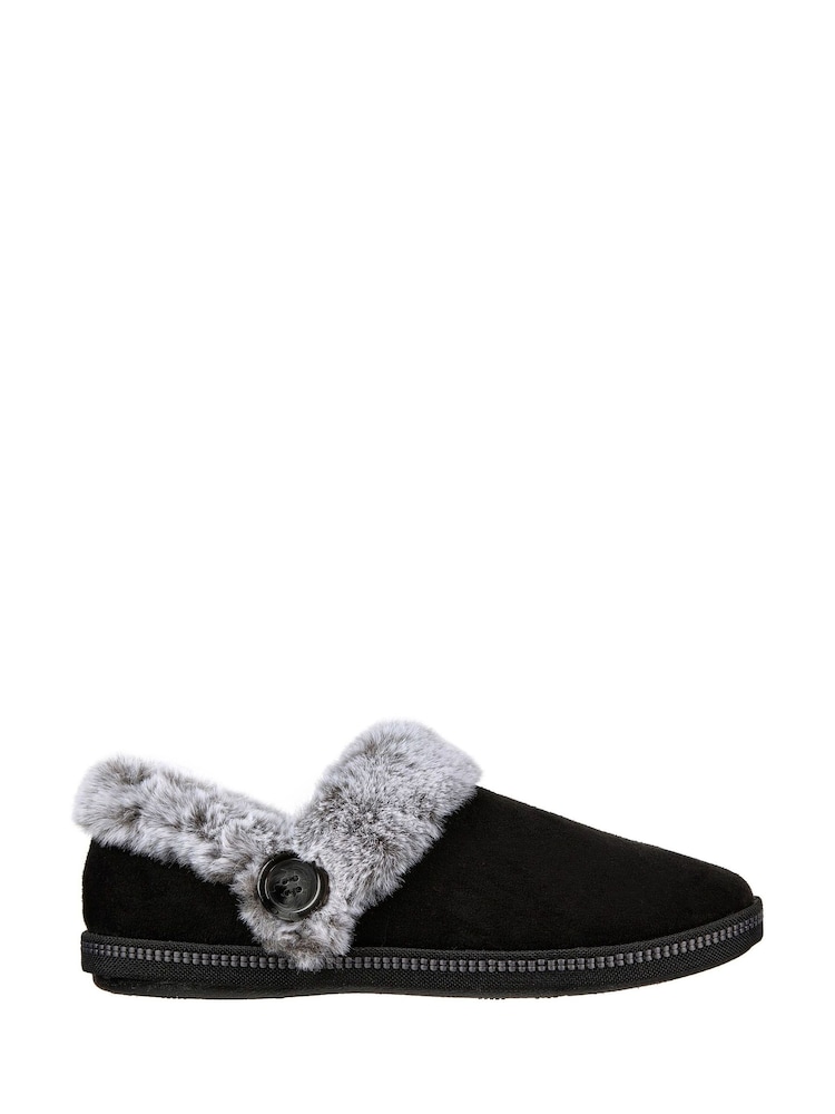 Skechers Black Black Cozy Campfire Fresh Toast Wide FitSlippers - Image 1 of 3