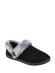 Skechers Black Black Cozy Campfire Fresh Toast Wide FitSlippers - Image 2 of 3