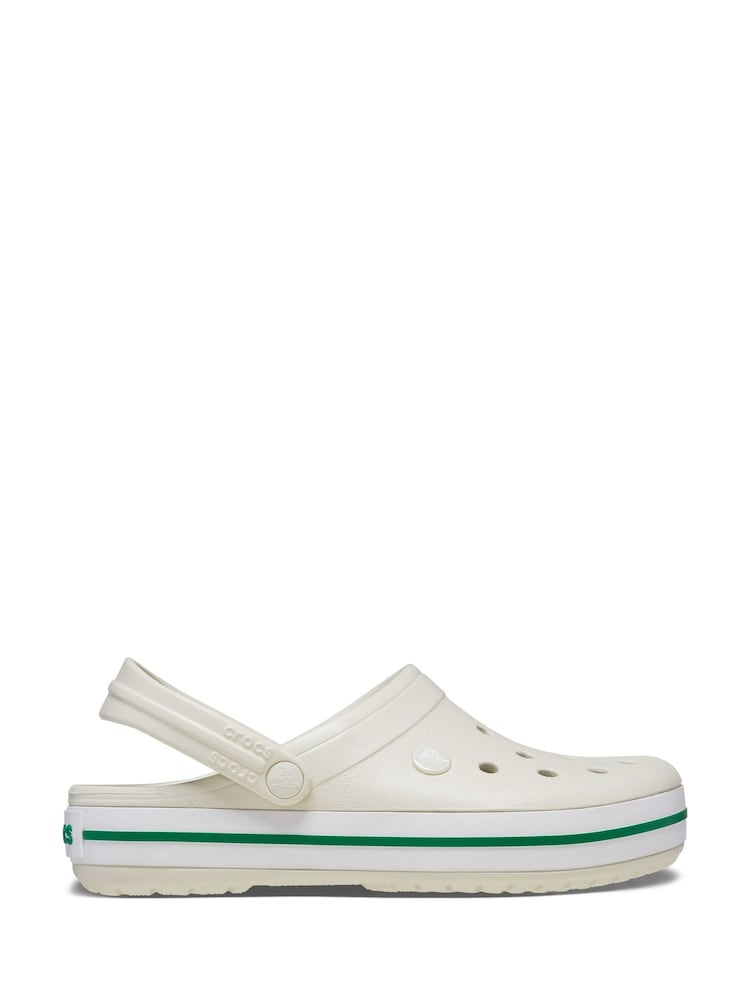 Crocs White Crocband Kids Clogs - Image 1 of 5