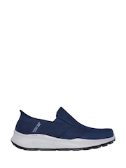 Skechers Blue Blue Equalizer 5.0 Slip In Wide Fit Trainers - Image 1 of 4