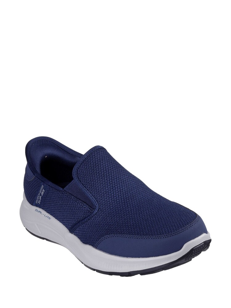 Skechers Blue Blue Equalizer 5.0 Slip In Wide Fit Trainers - Image 2 of 4
