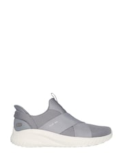 Skechers Grey Bobs Squad Chaos Your Moment Slip In Trainers - Image 1 of 5