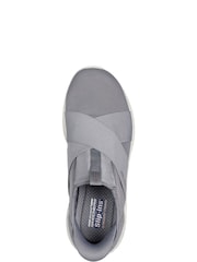 Skechers Grey Bobs Squad Chaos Your Moment Slip In Trainers - Image 4 of 5
