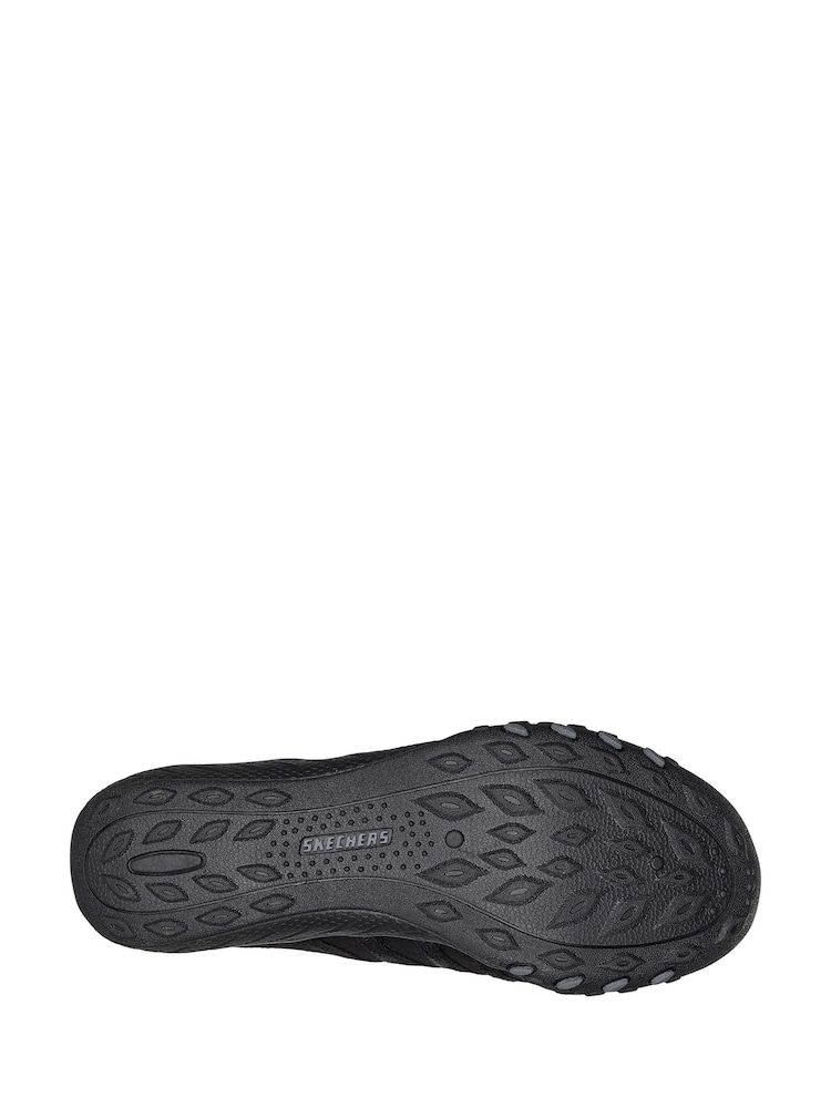Skechers Black Breathe Easy Roll Slip In With Me Wide Fit Trainers - Image 3 of 3
