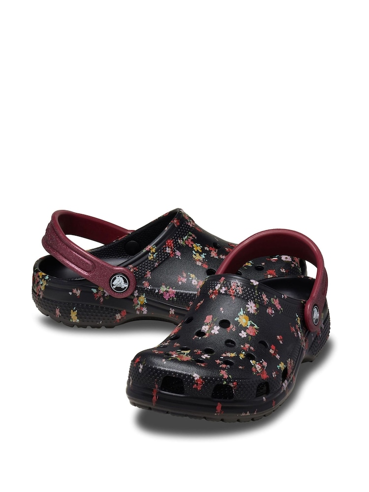 Crocs Floral Kids Classic Clogs - Image 3 of 5