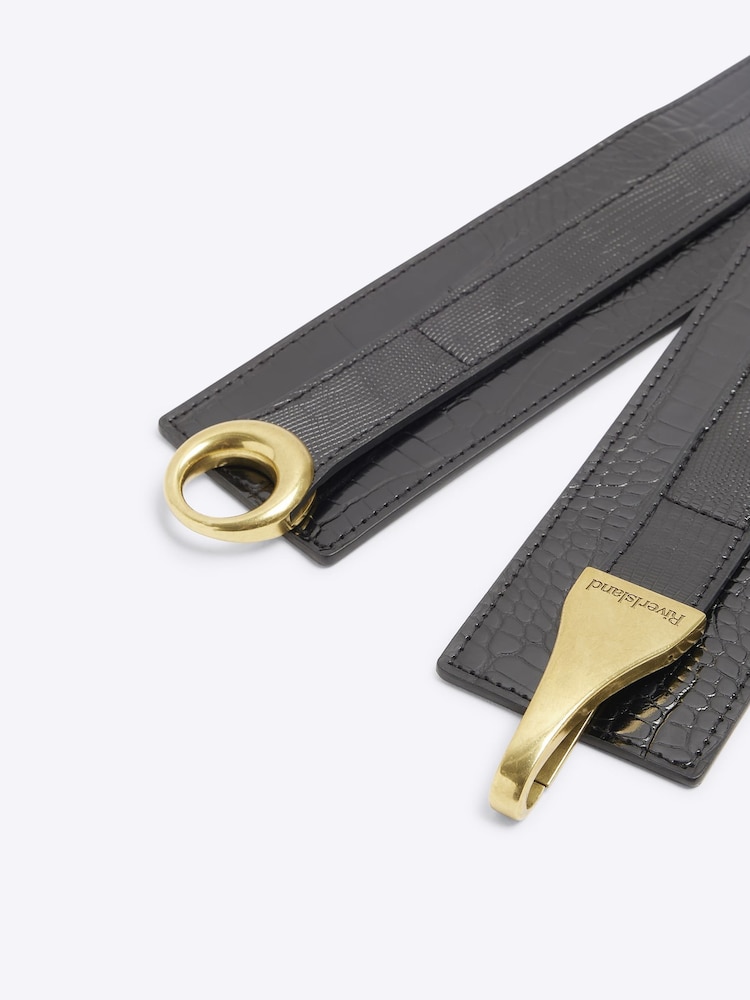 River Island Black Clip Detailed Belt - Image 2 of 2