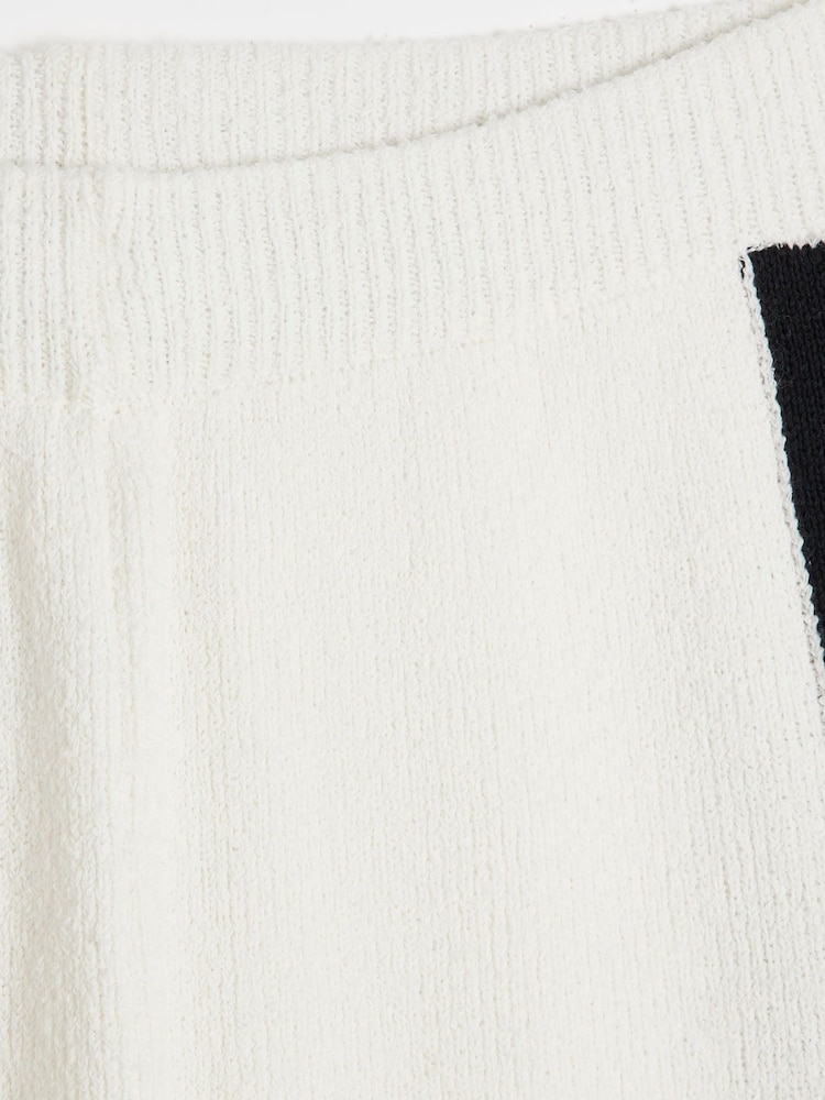 River Island Cream Tipped 100% Cotton Trousers - Image 4 of 4
