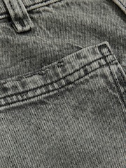 River Island Grey High Waisted Pocket Front Wide Leg Jeans - Image 4 of 4