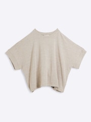 River Island – T-Shirt aus metallisierter Häkelfaser, Curve - Bild 3 von 4