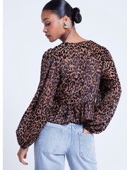 River Island Brown Tie Front Top - Image 2 of 4