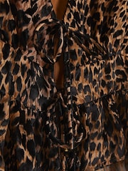 River Island Brown Tie Front Top - Image 4 of 4