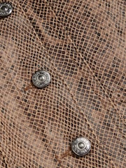 River Island Brown Snake Print Cropped Denim 100% Cotton Jacket - Image 4 of 4