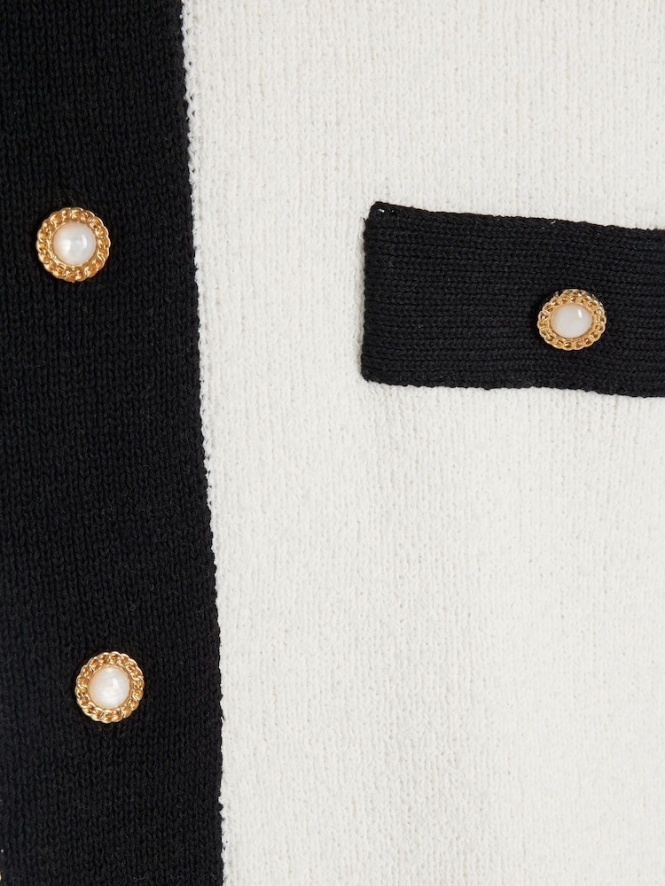 River Island Cream Petite Tipped 100% Cotton Waistcoat - Image 6 of 6 River Island Cream Petite Tipped 100% Cotton Waistcoat - Image 6 of 6