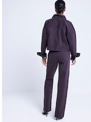 River Island Brown Relaxed High Rise Straight 100% Cotton Jeans - Image 2 of 4
