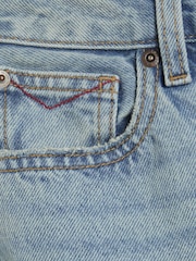 River Island Light Blue 1 High Waisted Relaxed Straight 100% Cotton Jeans - Image 4 of 4