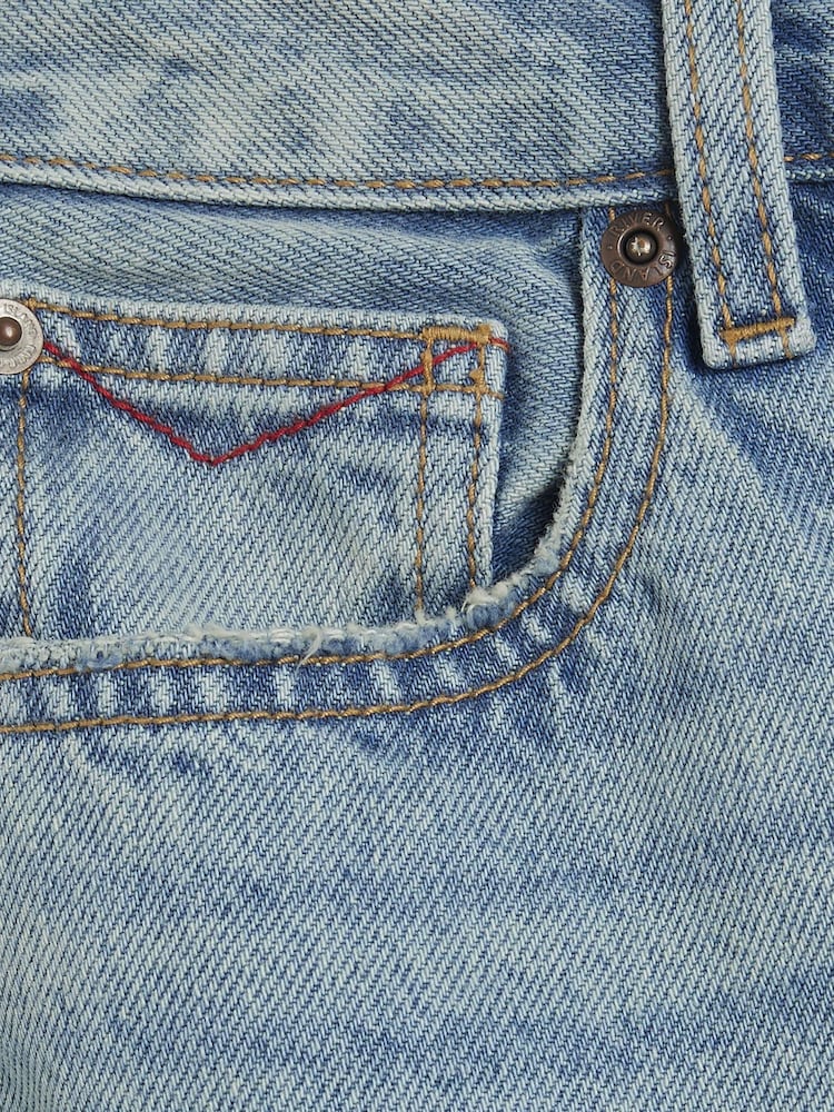 River Island Light Blue 1 High Waisted Relaxed Straight 100% Cotton Jeans - Image 4 of 4